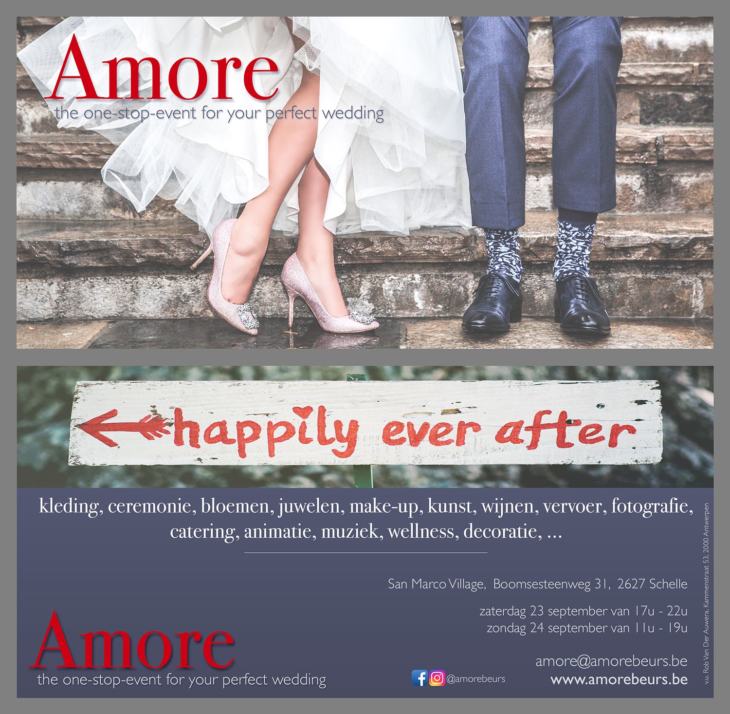 Trouwbeurs Amore Schelle 23/24 September 2017